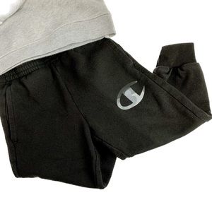 3T Black Champion sweatpants with pockets